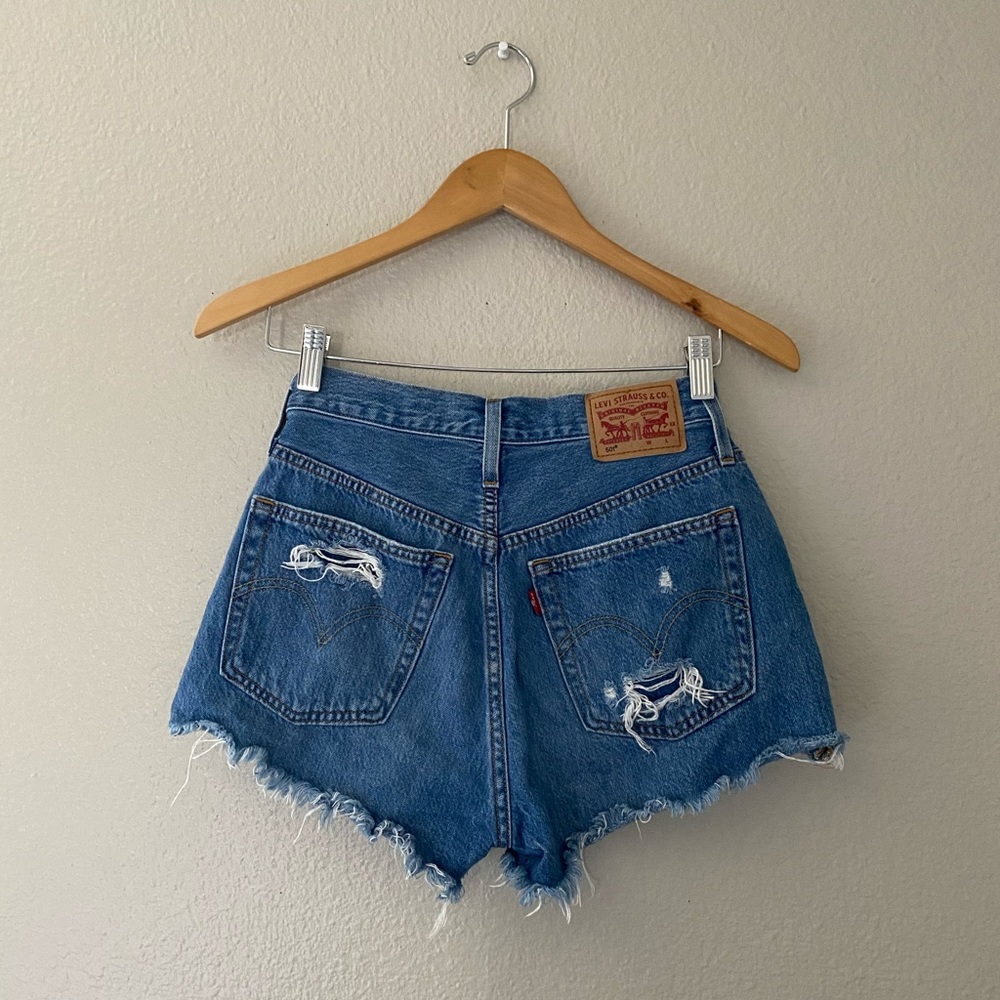 Levi 501 High Rise Denim Shorts